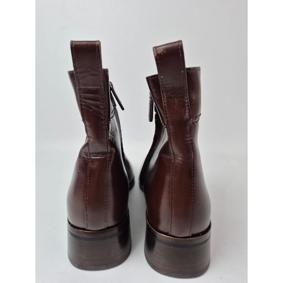Tory Burch Women's Brown Everly Leather Ankle Booties Size 10 M - Picture 5 of 10